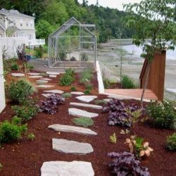 Green house on Level 2 extends the vegetable garden.