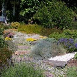Memorial garden path.